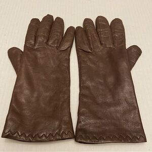 Lord & Taylor Brown Genuine Leather Inner Thinsulate Gloves Size 7.5.